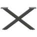 Picioare pentru măsuță de cafea în formă de X, 2 buc., antracit, 50x(30-31) cm, oțel - WALTI WALTI