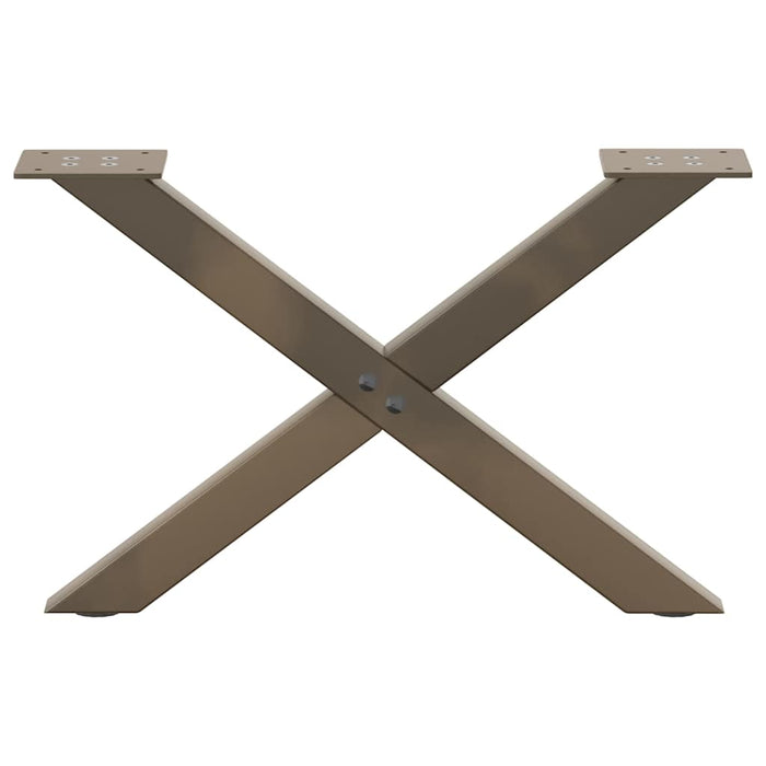 Picioare pentru măsuță de cafea în formă de X, 2 buc., oțel natural, 50x(30-31) cm WALTI