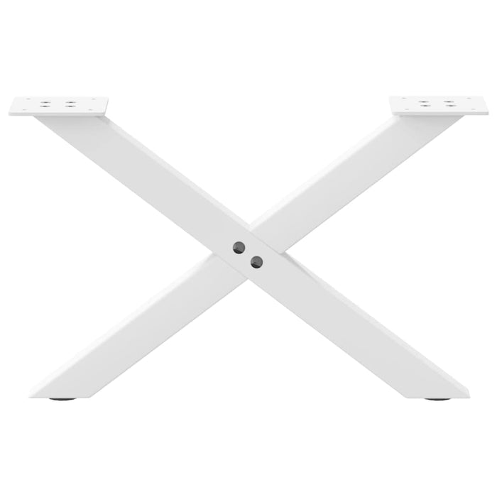 Picioare pentru măsuță de cafea în formă de X, 2 buc., alb, 60x(30-31) cm, oțel WALTI