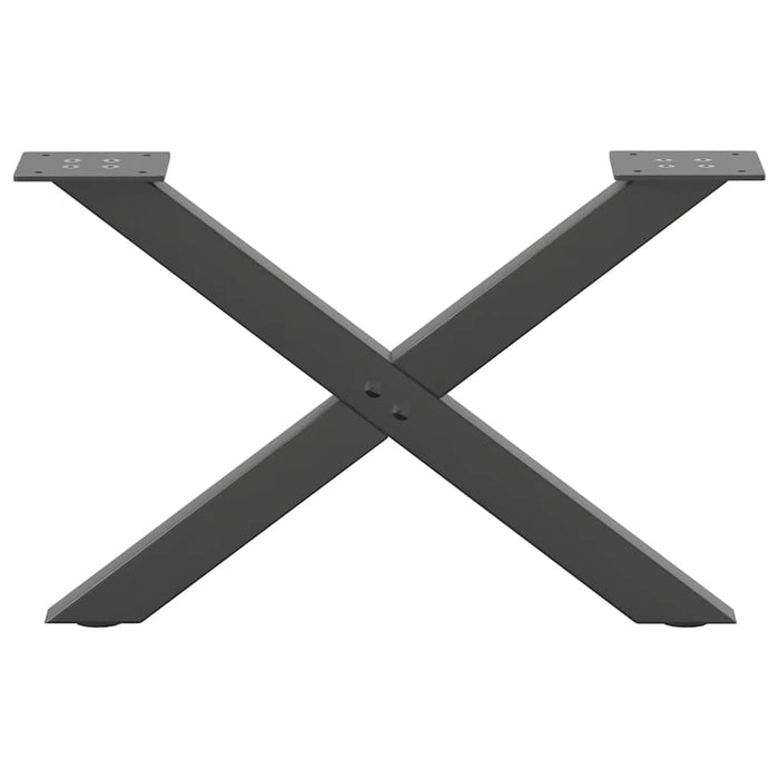 Picioare pentru măsuță de cafea în formă de X, 2 buc., antracit, 60x(30-31) cm, oțel WALTI