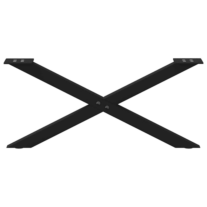 Picioare pentru măsuță de cafea în formă de X, 2 buc., negru, 70x(30-31) cm, oțel WALTI