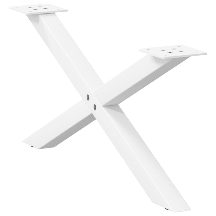 Picioare pentru măsuță de cafea în formă de X, 2 buc., alb, 70x(30-31) cm, oțel WALTI