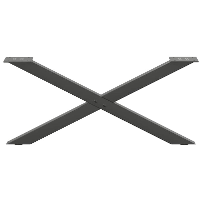 Picioare pentru măsuță de cafea în formă de X, 2 buc., antracit, 70x(30-31) cm, oțel WALTI