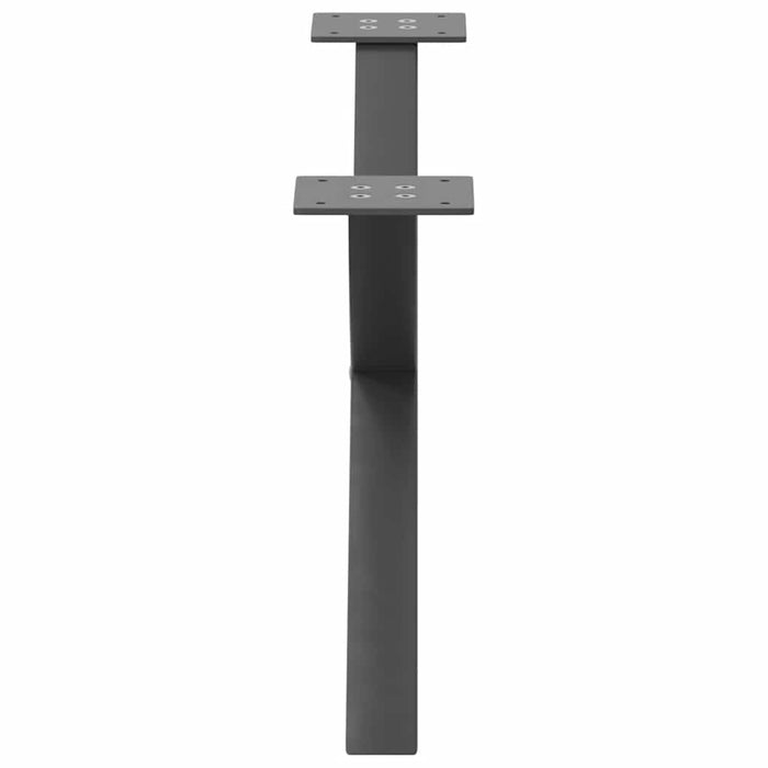 Picioare pentru măsuță de cafea în formă de X, 2 buc., antracit, 70x(30-31) cm, oțel WALTI