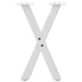 Picioare pentru măsuță de cafea în formă de X, 2 buc., alb, 28x(42-43) cm, oțel - WALTI WALTI