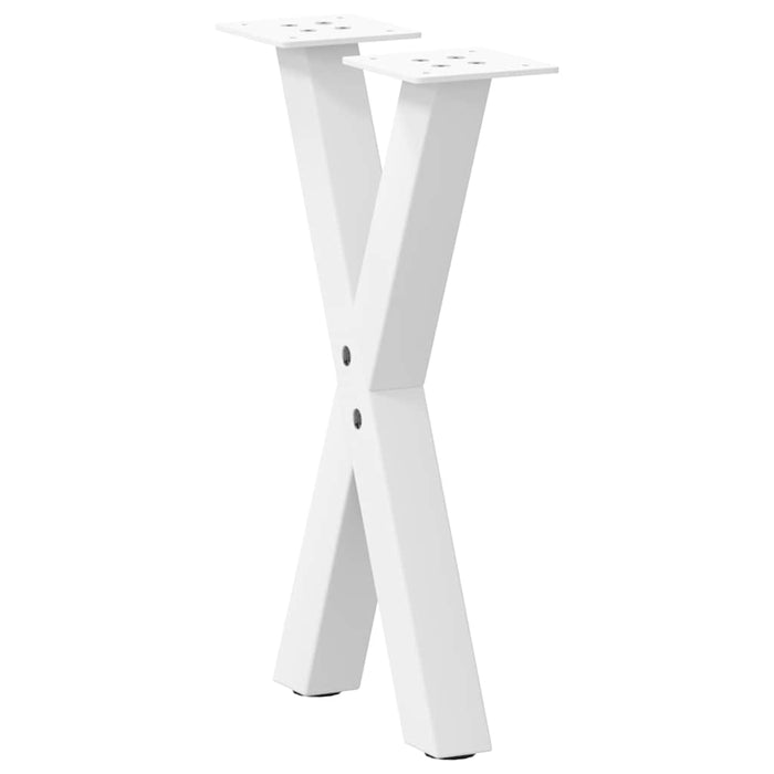 Picioare pentru măsuță de cafea în formă de X, 2 buc., alb, 38x(42-43) cm, oțel - WALTI WALTI