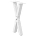 Picioare pentru măsuță de cafea în formă de X, 2 buc., alb, 38x(42-43) cm, oțel - WALTI WALTI