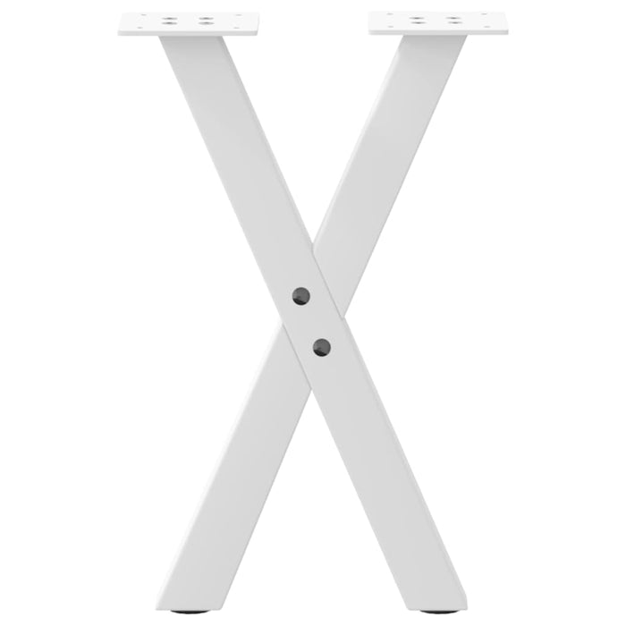 Picioare pentru măsuță de cafea în formă de X, 2 buc., alb, 38x(42-43) cm, oțel - WALTI WALTI