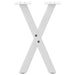 Picioare pentru măsuță de cafea în formă de X, 2 buc., alb, 38x(42-43) cm, oțel - WALTI WALTI