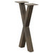Picioare pentru masă de cafea în formă de X, 2 buc., oțel natural, 38x(42-43) cm - WALTI WALTI