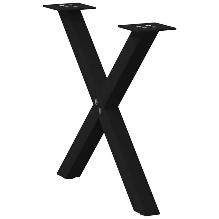 Picioare pentru măsuță de cafea în formă de X, 2 buc., negru, 50x(42-43) cm, oțel WALTI