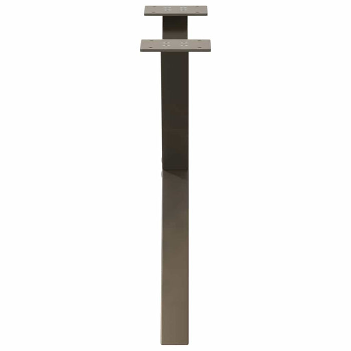 Picioare pentru masă de cafea în formă de X, 2 buc., oțel natural, 50x(42-43) cm WALTI