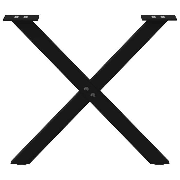 Picioare pentru măsuță de cafea în formă de X, 2 buc., negru, 60x(42-43) cm, oțel WALTI