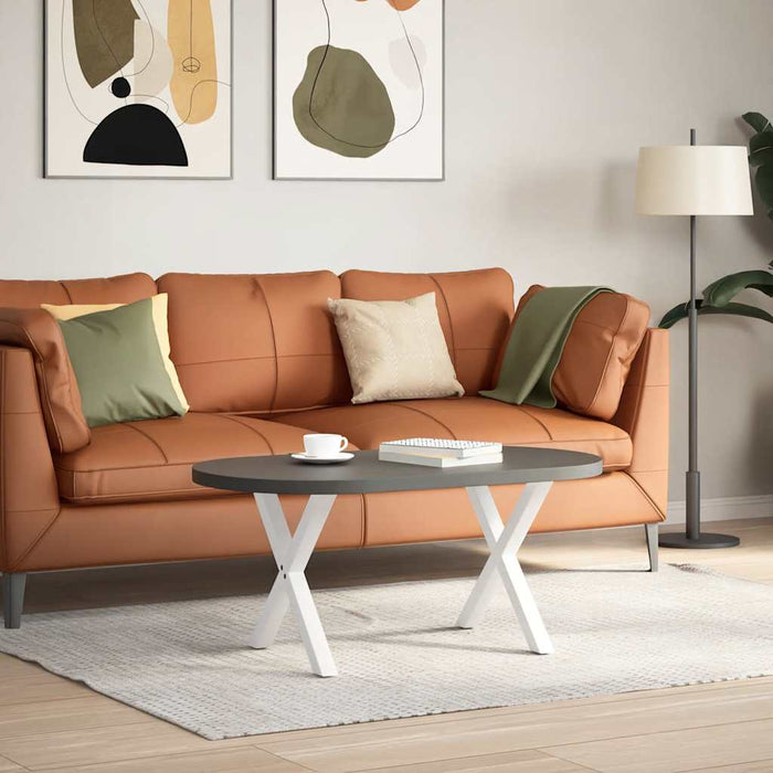 Picioare pentru măsuță de cafea în formă de X, 2 buc., alb, 60x(42-43) cm, oțel WALTI