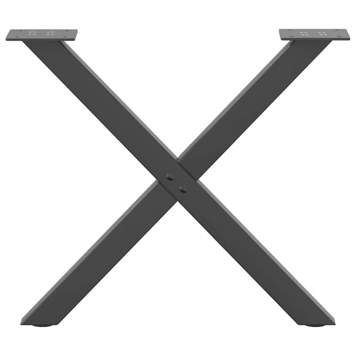 Picioare pentru măsuță de cafea în formă de X, 2 buc., antracit, 60x(42-43) cm, oțel WALTI