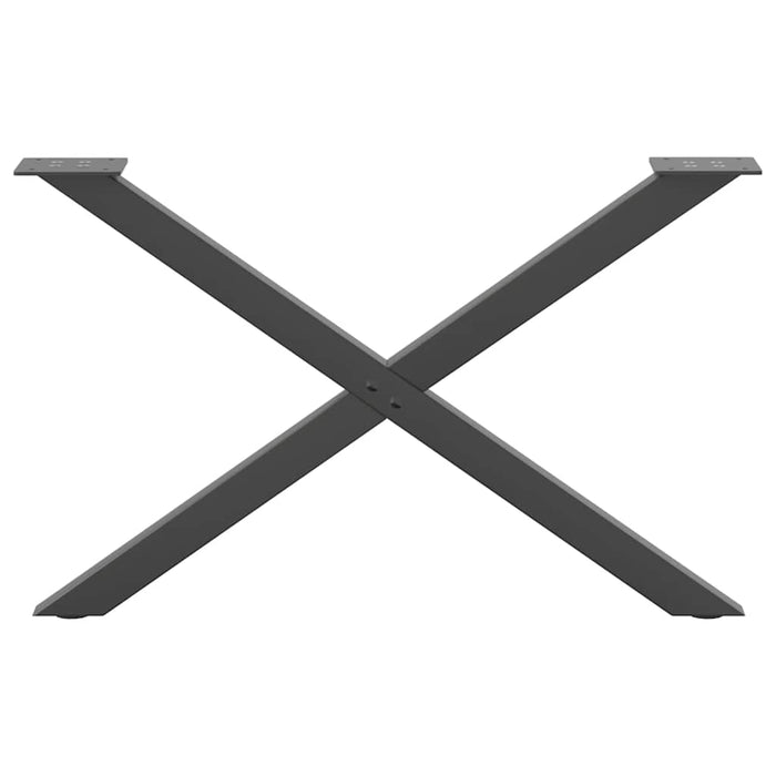 Picioare pentru măsuță de cafea în formă de X, 2 buc., antracit, 70x(42-43) cm, oțel WALTI