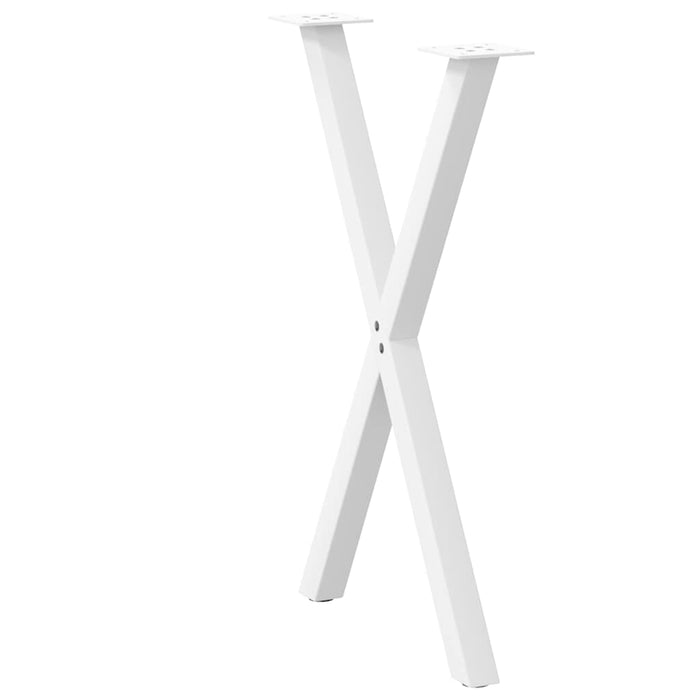 Picioare de masă în formă de X, 2 buc., alb, 50x(72-73) cm, oțel - WALTI WALTI
