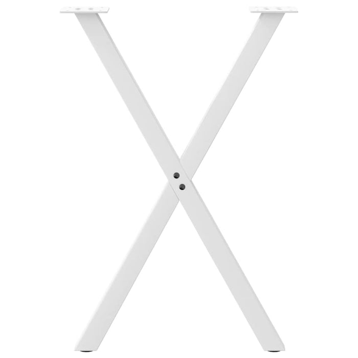 Picioare de masă în formă de X, 2 buc., alb, 50x(72-73) cm, oțel - WALTI WALTI