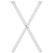 Picioare de masă în formă de X, 2 buc., alb, 50x(72-73) cm, oțel - WALTI WALTI