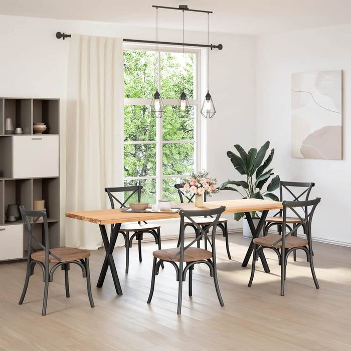 Picioare de masă în formă de X, 2 buc., negru, 57x(72-73) cm, oțel WALTI