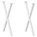 Picioare de masă în formă de X, 2 buc., alb, 57x(72-73) cm, oțel - WALTI WALTI