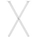 Picioare de masă în formă de X, 2 buc., alb, 57x(72-73) cm, oțel - WALTI WALTI