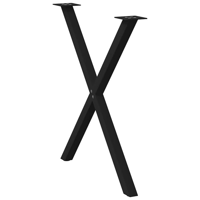 Picioare de masă în formă de X, 2 buc., negru, 70x(72-73) cm, oțel WALTI