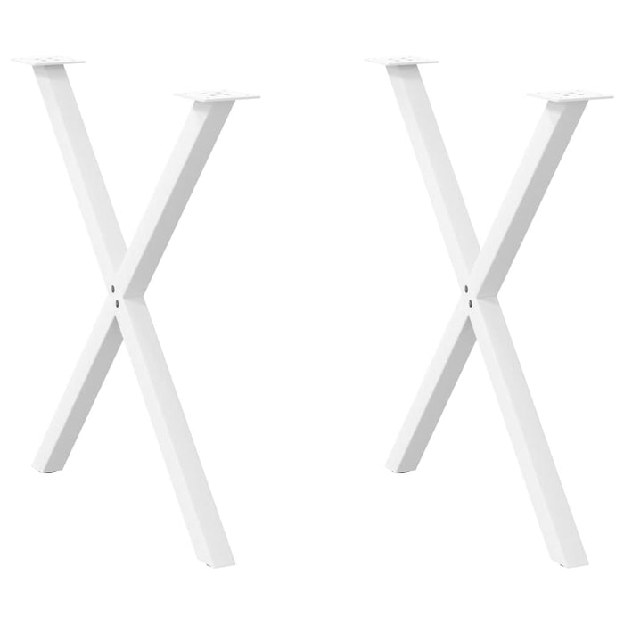 Picioare de masă în formă de X, 2 buc., alb, 70x(72-73) cm, oțel WALTI