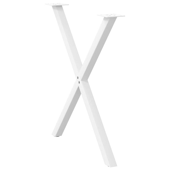 Picioare de masă în formă de X, 2 buc., alb, 70x(72-73) cm, oțel WALTI
