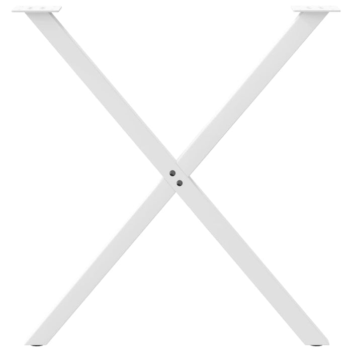 Picioare de masă în formă de X, 2 buc., alb, 70x(72-73) cm, oțel WALTI