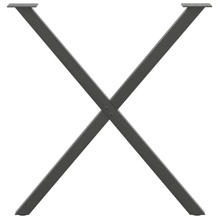 Picioare de masă în formă de X, 2 buc., antracit, 70x(72-73) cm, oțel WALTI