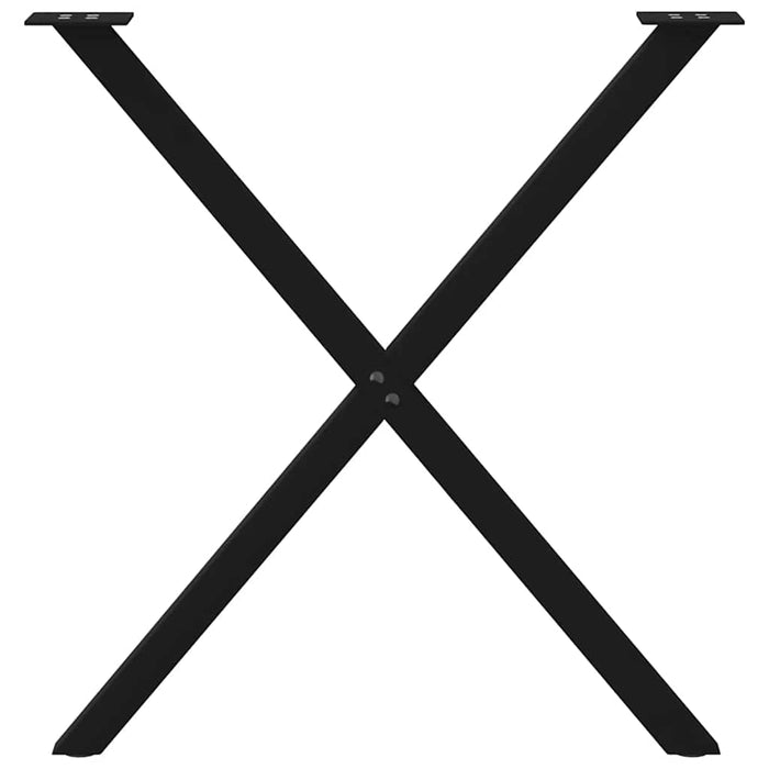 Picioare de masă în formă de X, 2 buc., negru, 80x(72-73) cm, oțel WALTI