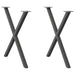 Picioare de masă în formă de X, 2 buc., antracit, 80x(72-73) cm, oțel - WALTI WALTI