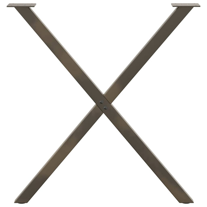 Picioare de masă în formă de X, 2 buc., oțel natural, 80x(72-73) cm WALTI