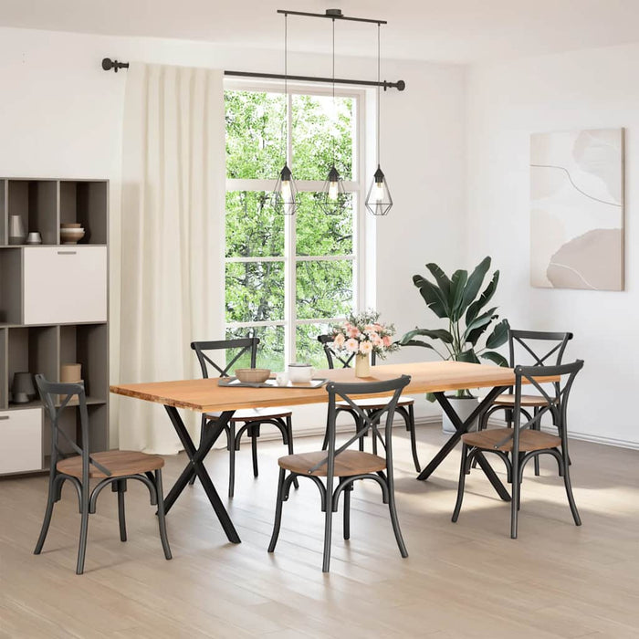 Picioare de masă în formă de X, 2 buc., negru, 90x(72-73) cm, oțel WALTI