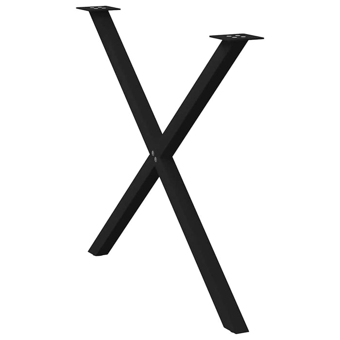 Picioare de masă în formă de X, 2 buc., negru, 90x(72-73) cm, oțel WALTI
