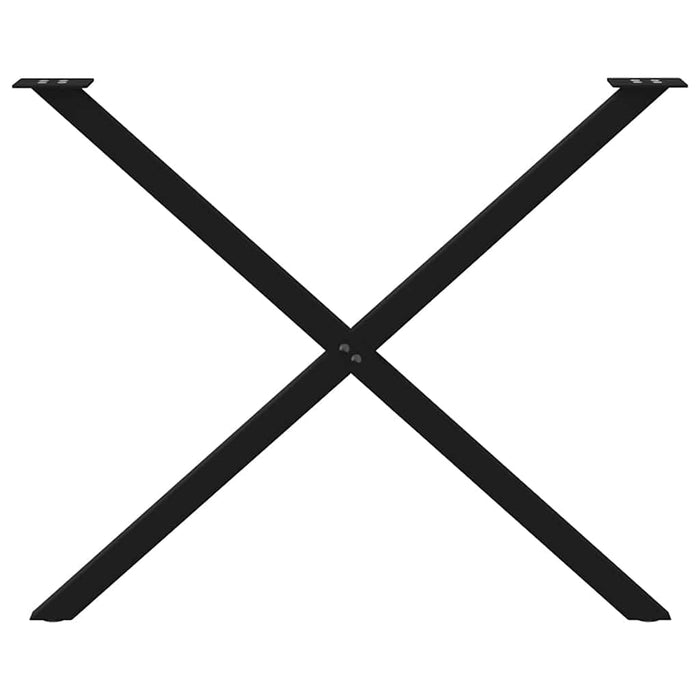 Picioare de masă în formă de X, 2 buc., negru, 90x(72-73) cm, oțel WALTI