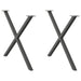 Picioare de masă în formă de X, 2 buc., antracit, 90x(72-73) cm, oțel - WALTI WALTI