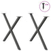 Picioare de masă în formă de X, 2 buc., antracit, 90x(72-73) cm, oțel - WALTI WALTI
