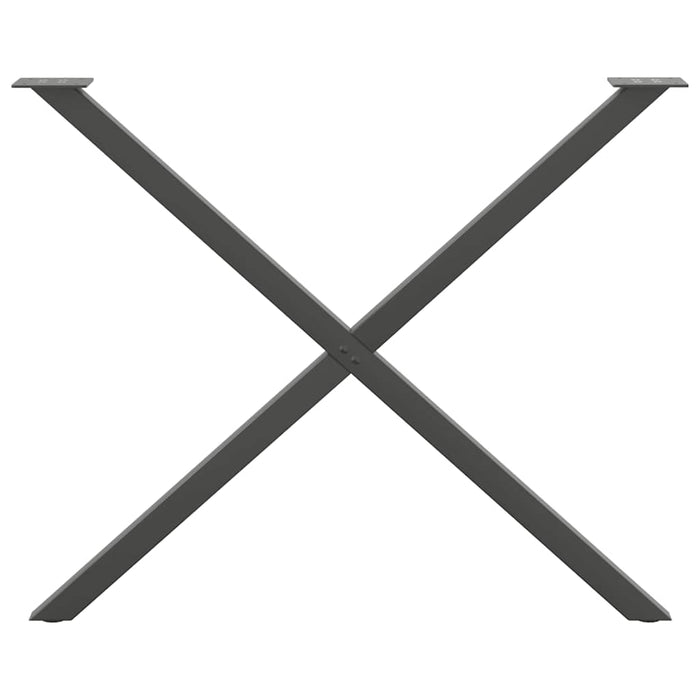 Picioare de masă în formă de X, 2 buc., antracit, 90x(72-73) cm, oțel - WALTI WALTI