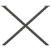 Picioare de masă în formă de X, 2 buc., antracit, 90x(72-73) cm, oțel - WALTI WALTI