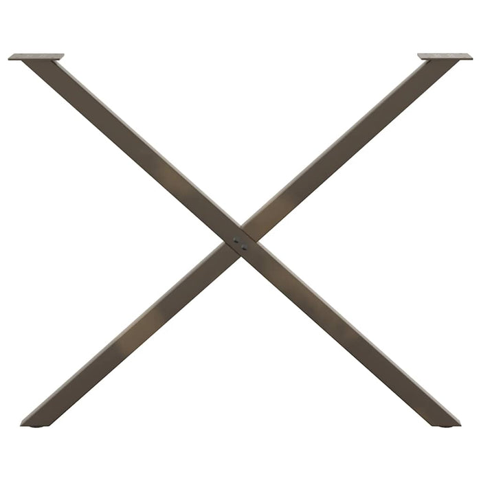 Picioare de masă în formă de X, 2 buc., oțel natural, 90x(72-73) cm WALTI