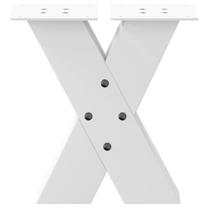 Picioare pentru măsuță de cafea în formă de X, 2 buc., alb, 30x(30-31) cm, oțel - WALTI WALTI
