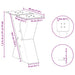 Picioare pentru măsuță de cafea în formă de X, 2 buc., alb, 30x(30-31) cm, oțel - WALTI WALTI
