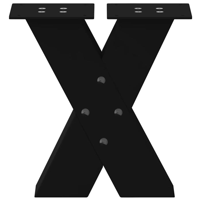 Picioare pentru măsuță de cafea în formă de X, 2 buc., negru, 40x(30-31) cm, oțel WALTI