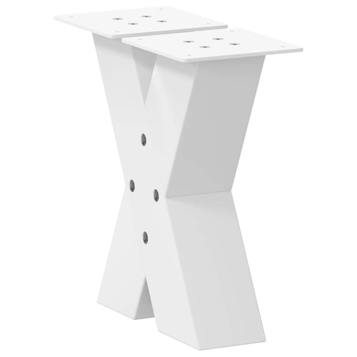 Picioare pentru măsuță de cafea în formă de X, 2 buc., alb, 40x(30-31) cm, oțel WALTI