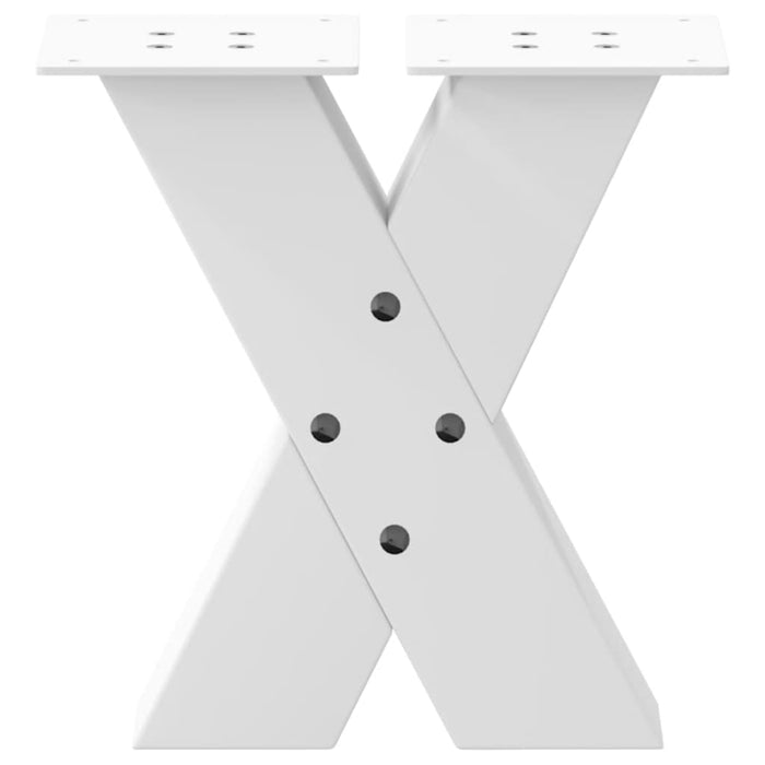 Picioare pentru măsuță de cafea în formă de X, 2 buc., alb, 40x(30-31) cm, oțel WALTI