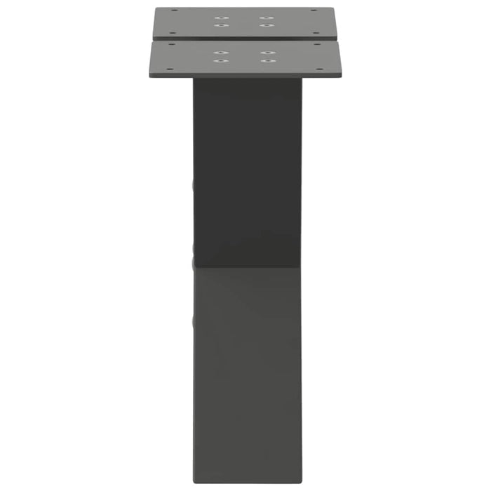 Picioare pentru măsuță de cafea în formă de X, 2 buc., antracit, 40x(30-31) cm, oțel WALTI