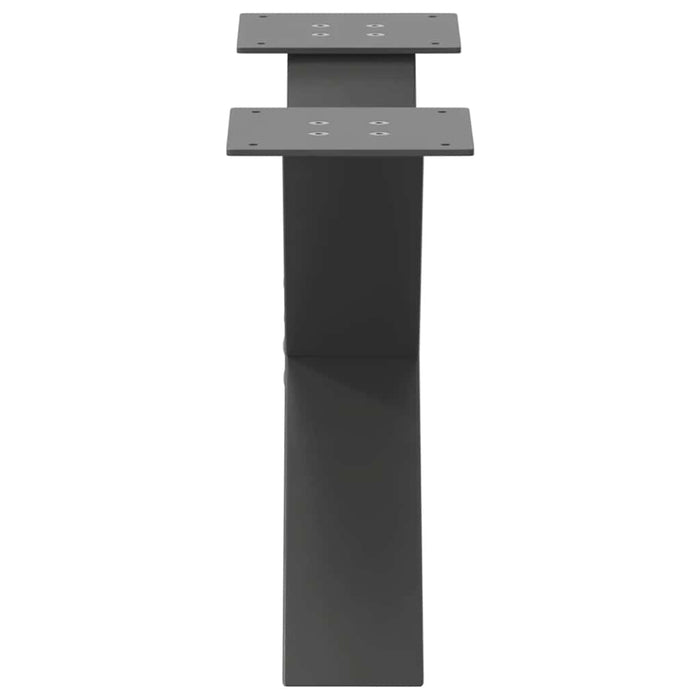 Picioare pentru măsuță de cafea în formă de X, 2 buc., antracit, 50x(30-31) cm, oțel WALTI