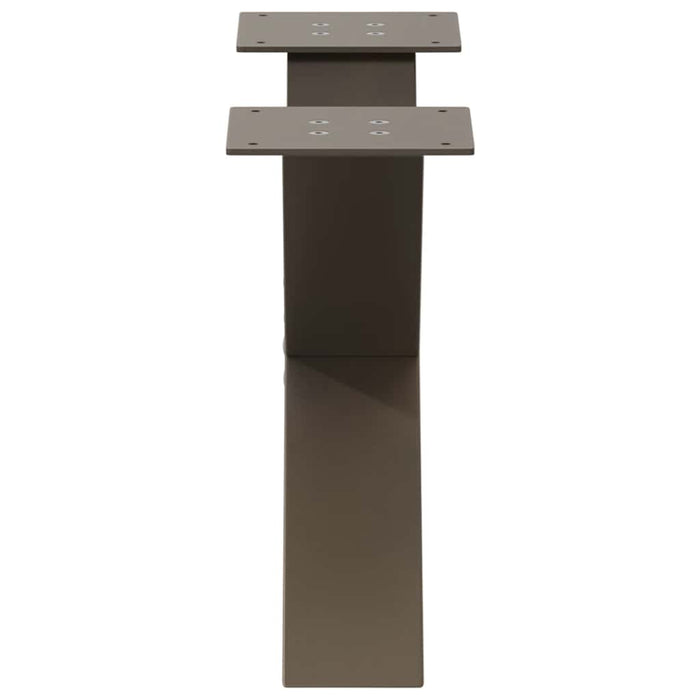 Picioare pentru măsuță de cafea în formă de X, 2 buc., oțel natural, 60 x (30-31) cm WALTI